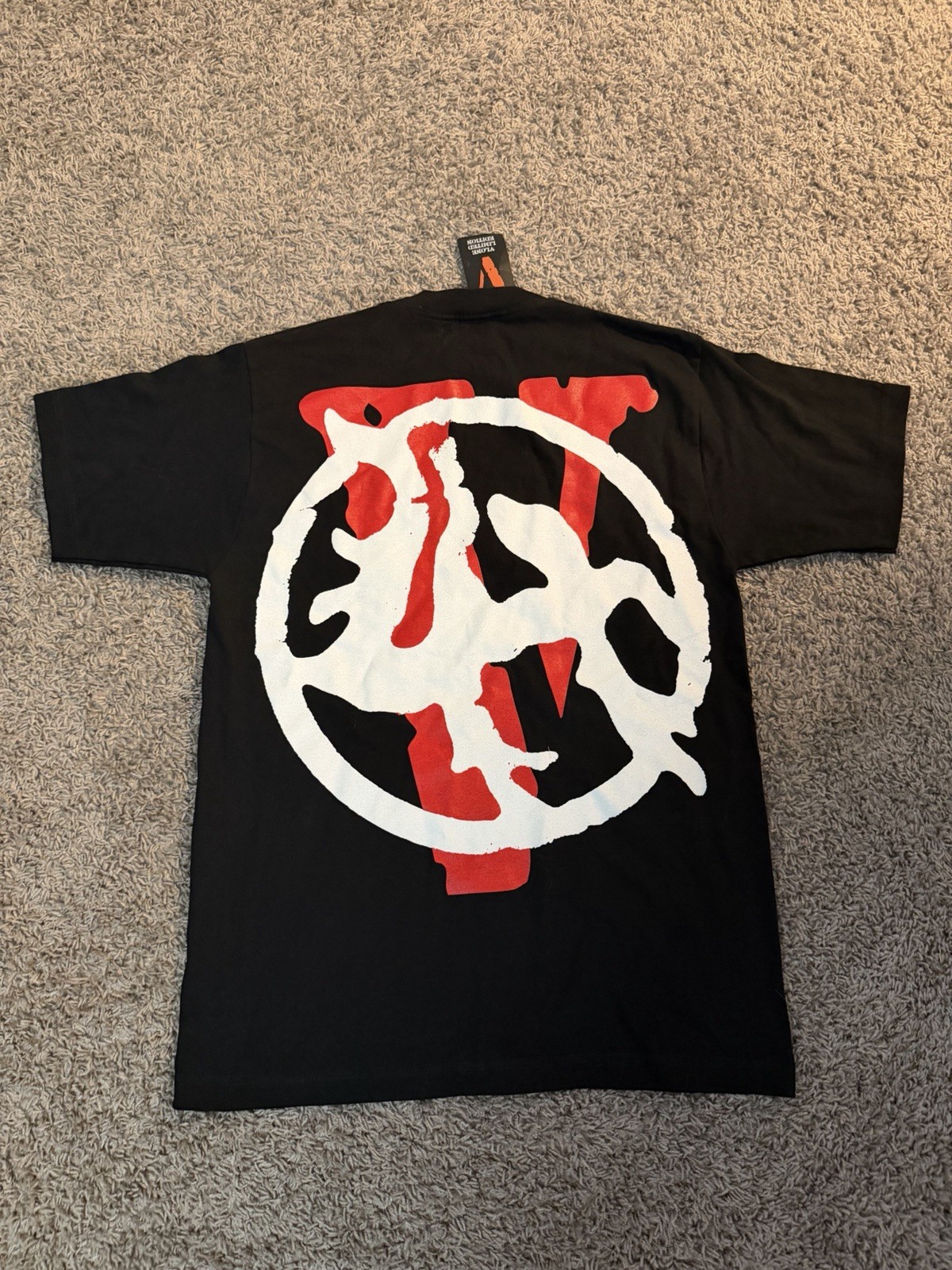 VLONE Lost Hills Limited Edition Graphic Logo Tee Black Men’s M Cotton