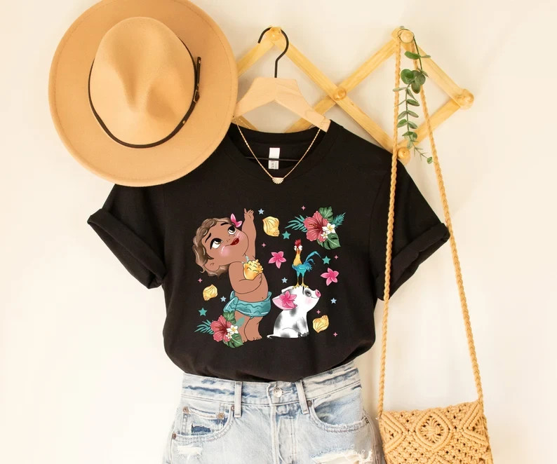 Moanaaaa Shirt, Princess Shirt, Hei Hei And Pua Tee, Magic Kingdom
