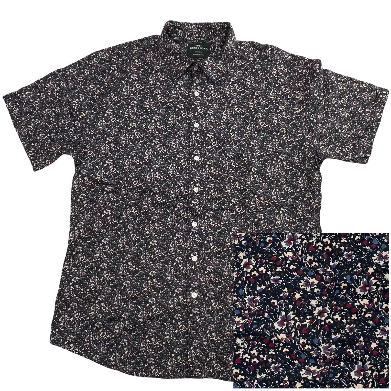 Rodd & Gunn Sports Fit Sz 2XL Short Sleeve Button Down Shirt (Retail Price $125)