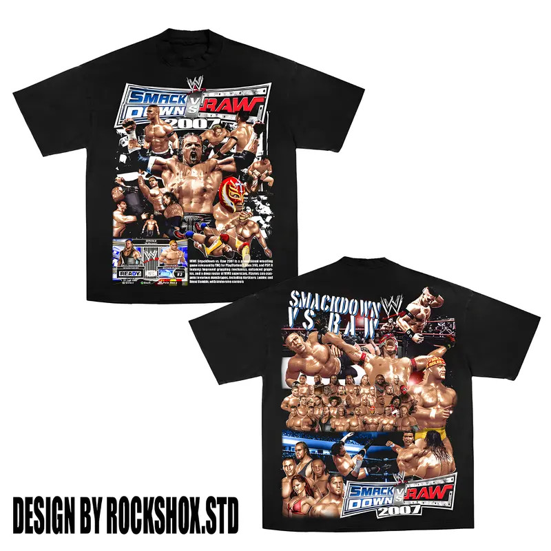 WWE Smackdown vs Raw 2007 Retro Premium 100% Cotton T-Shirt, The Champ Shirt, Do
