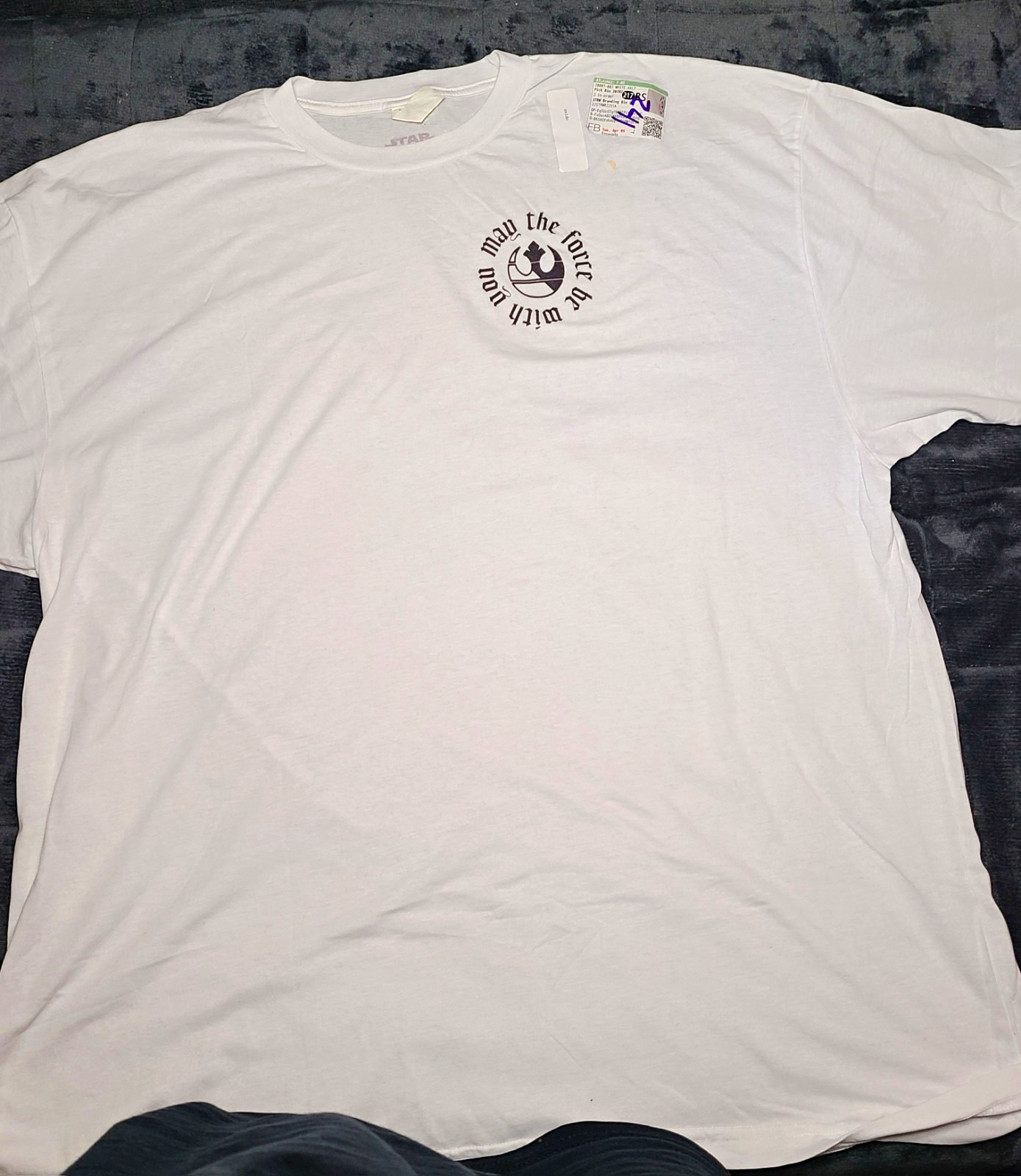 Star Wars May The Force Be With You T-Shirt 4XLT Big & Tall White Aduls