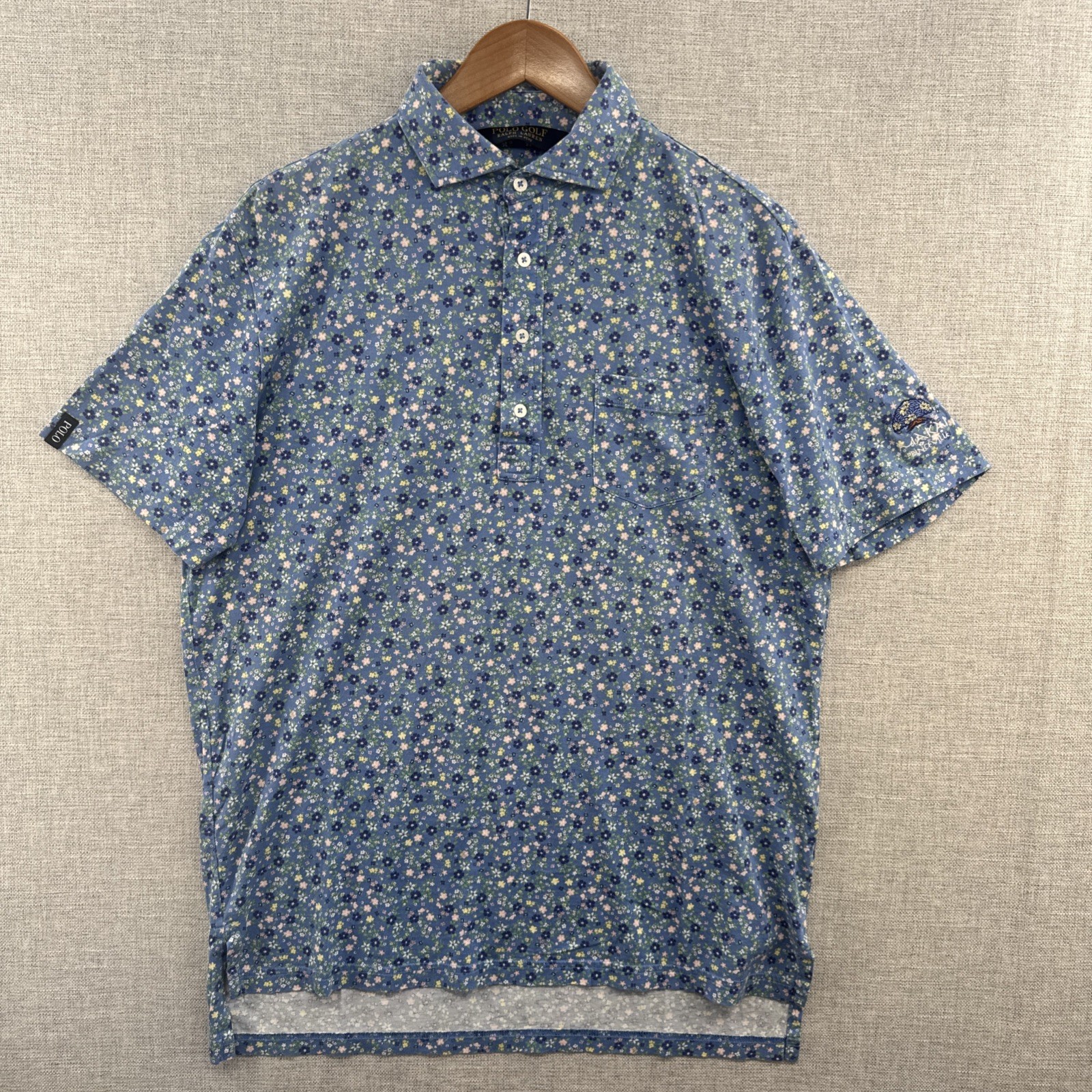 Polo Golf Ralph Lauren Princeville Makai Polo Shirt Medium Blue Floral Cotton