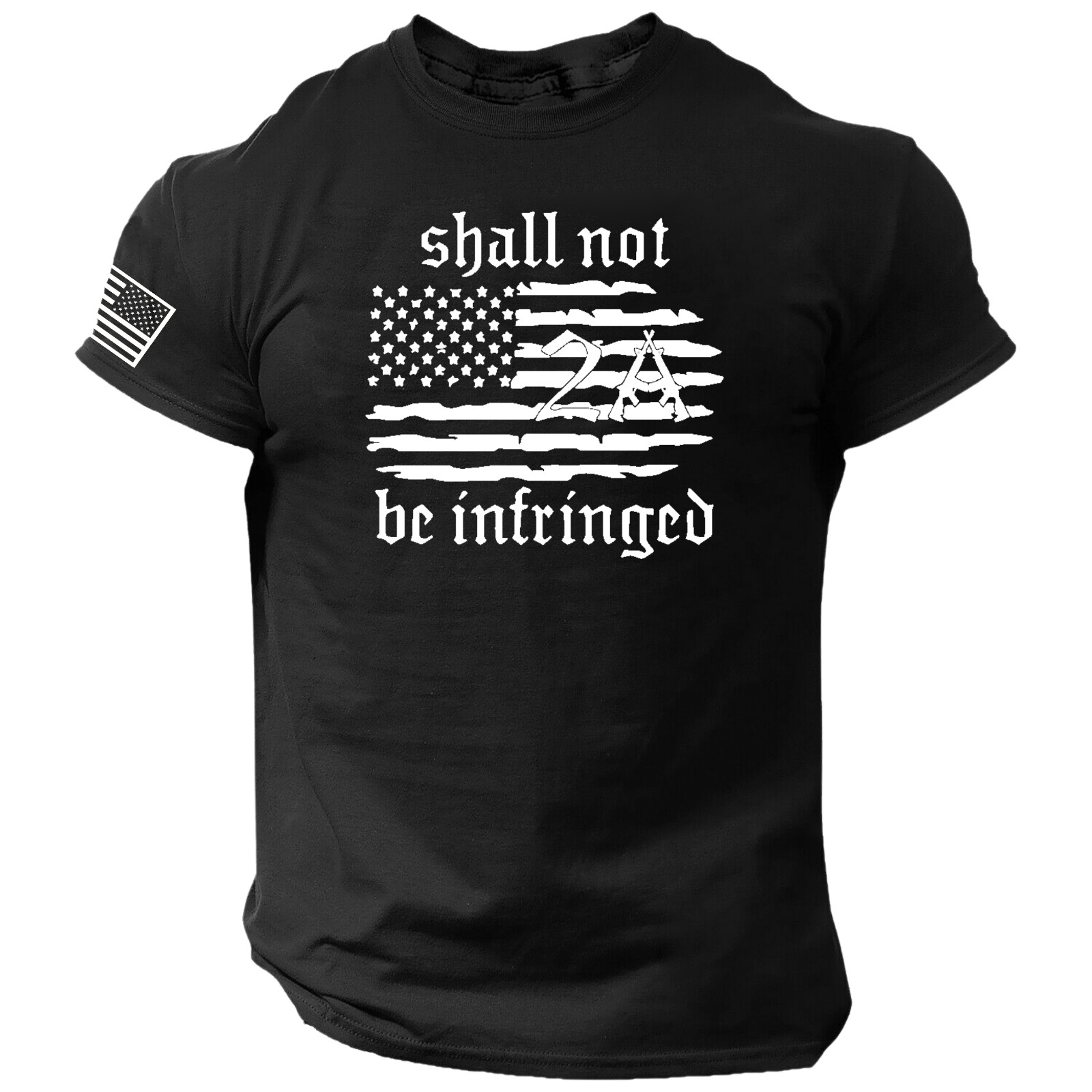 2nd Amendment American Flag T Shirt, 2A, Patriotic, USA, Veteran, Military, Mens