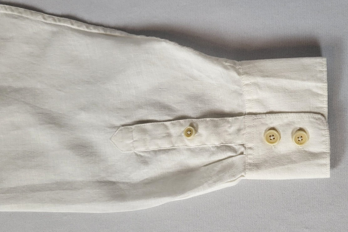 Tommy Bahama Men’s XL Off White Linen Long Sleeve Classic Machine Washable Shirt