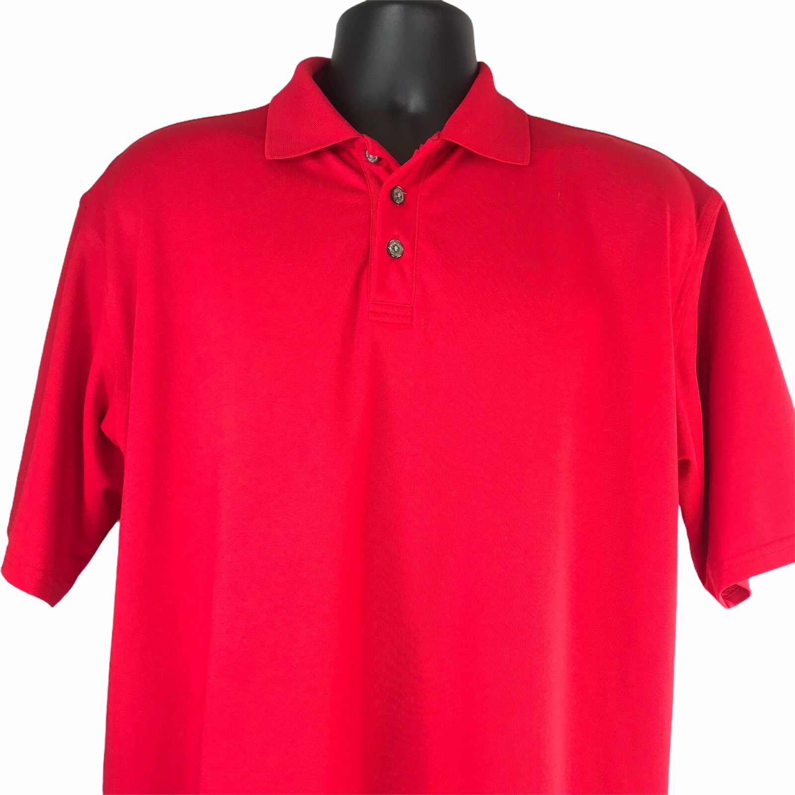 Under Armour Polo Golf Shirt Solid Red Short Sleeve Men’s Size XL 3 Button “EUC”