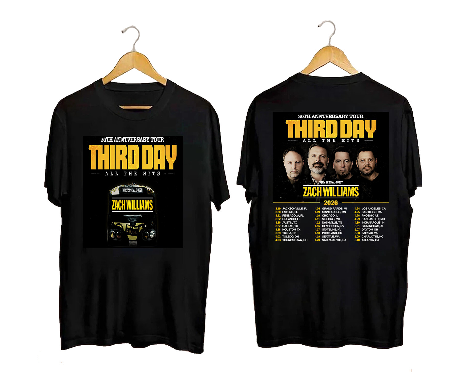 Third Day 30th Anniversary Tour 2026 T-Shirt Concert Graphic Tee
