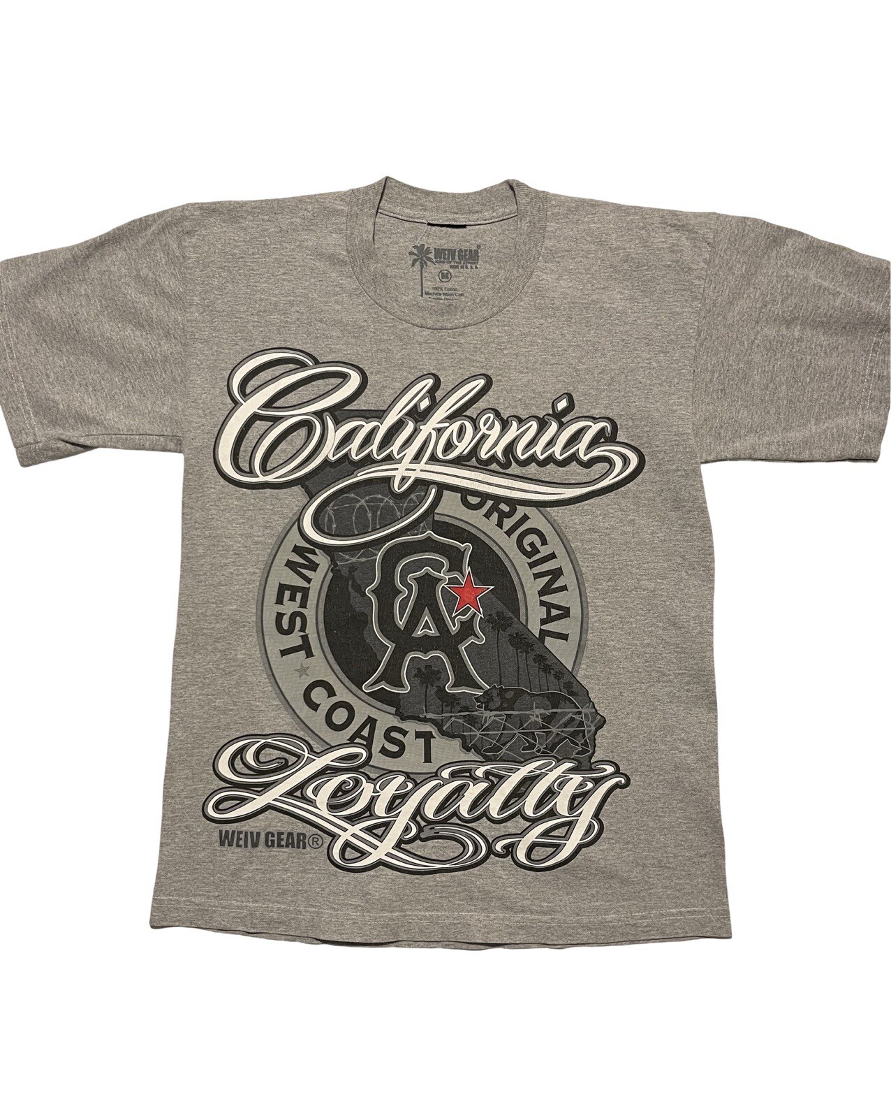 WEIV GEAR Gray California Loyalty T-shirt Urban Athleisure Men’s Size M