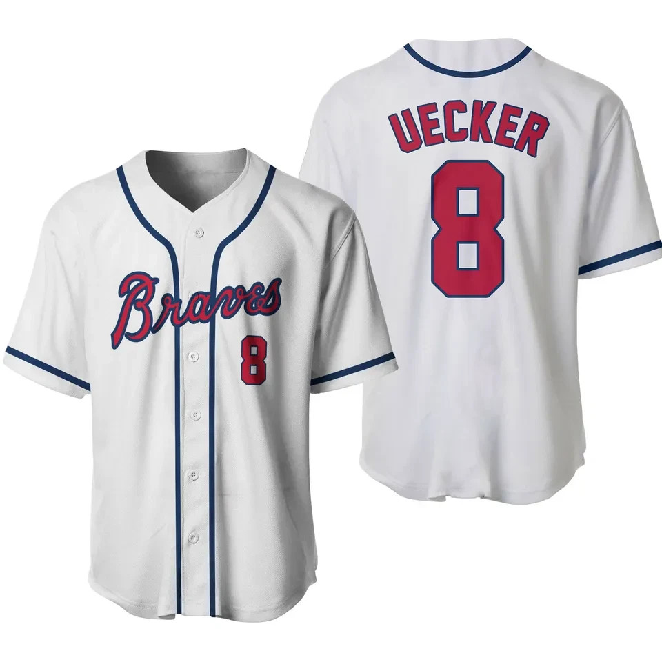 Baseball Jersey Bob Uecker White Quick-Dry Lightweight