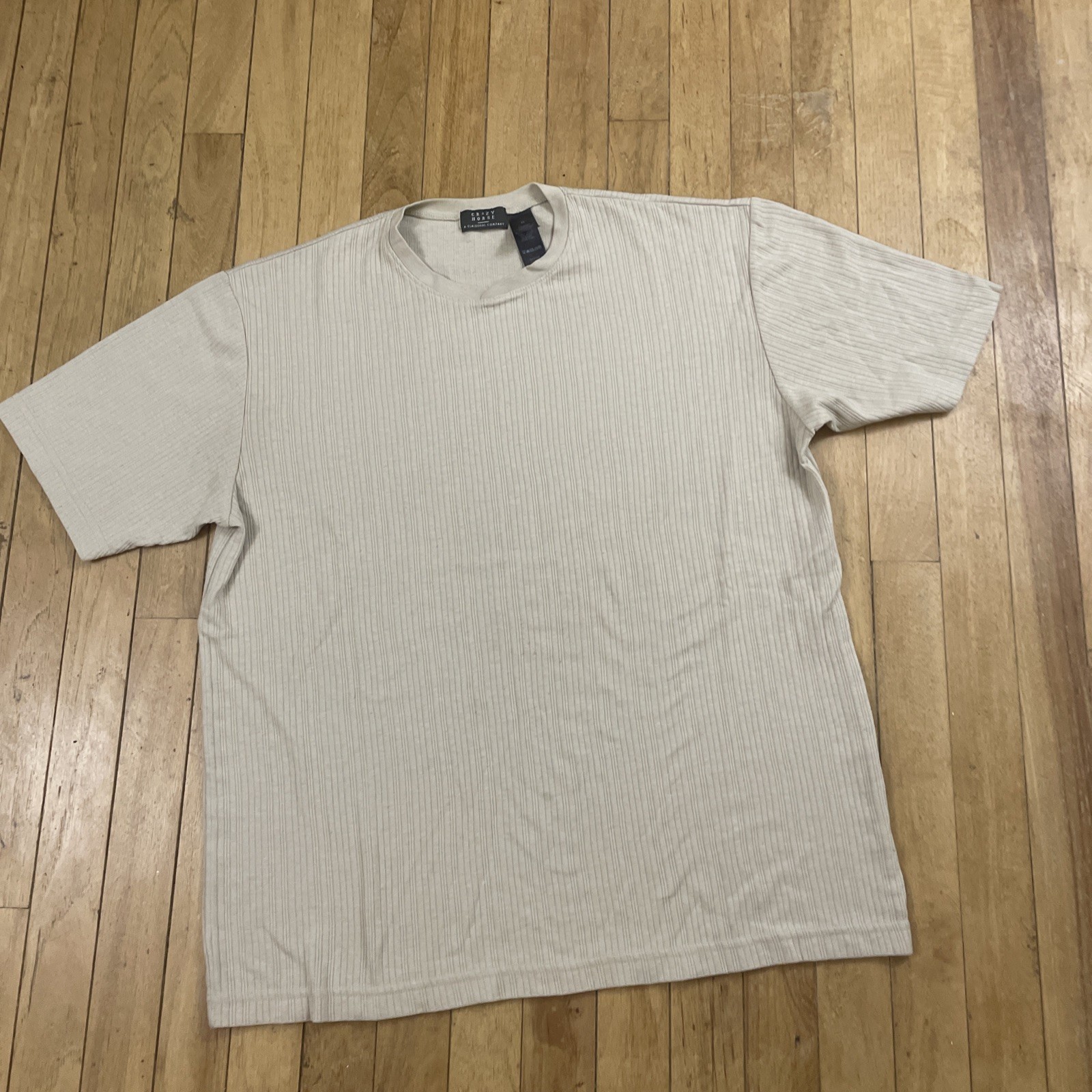 Crazy Horse Claiborne Shirt Men M Cream Beige Peru Cotton Cowl Old Money Minimal