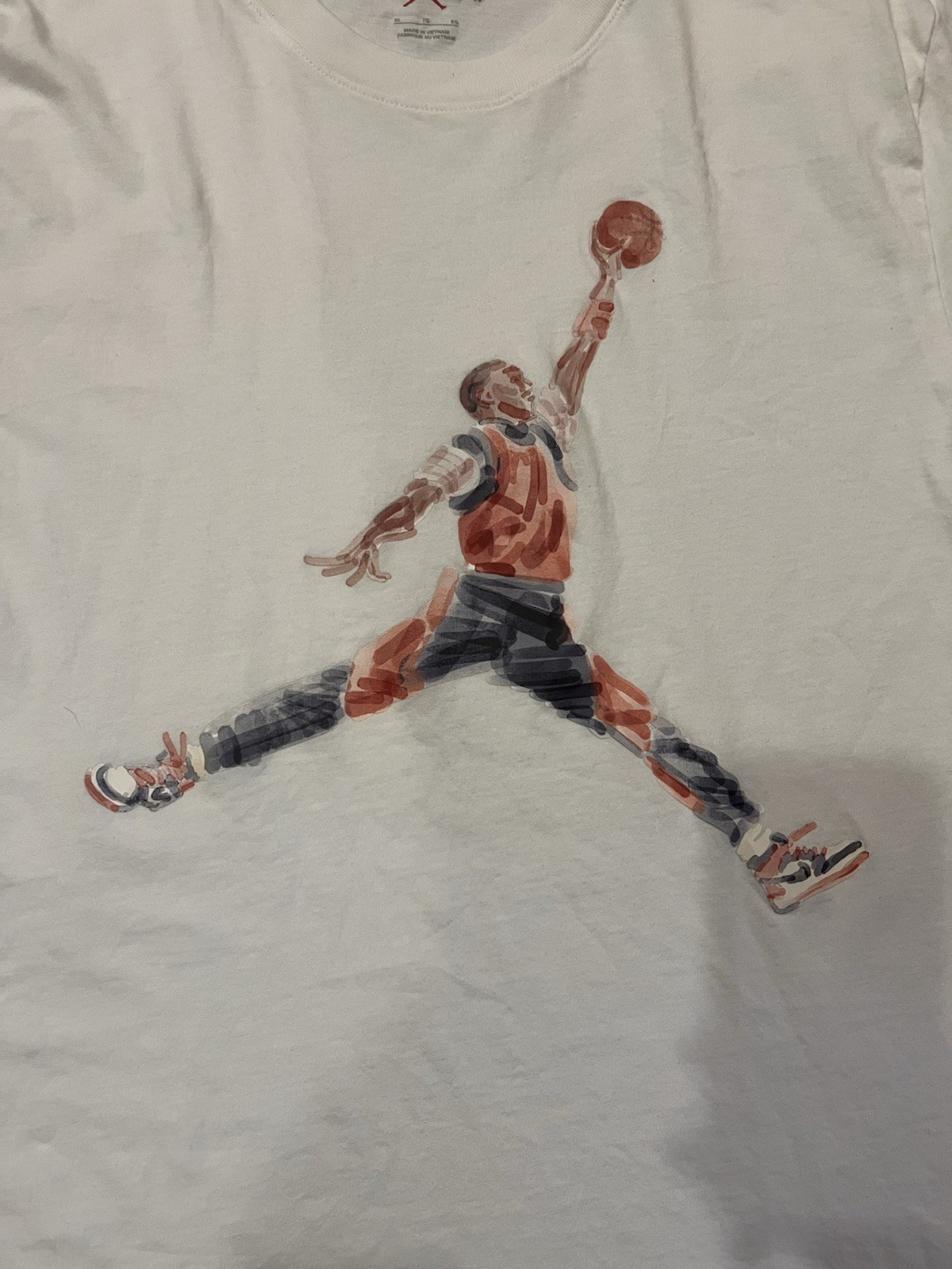 Jordan Jumpman White Graphic T Shirt Mens XL Basketball Sneakerhead Streetwear
