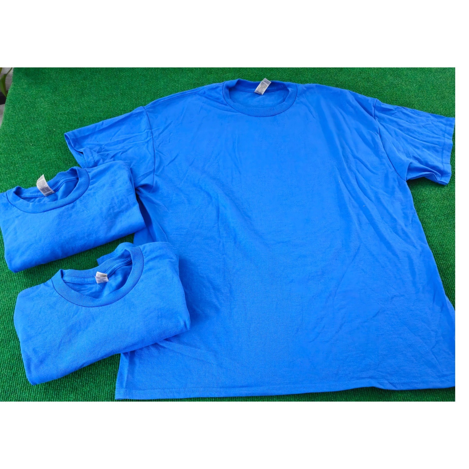 Loy of 3 Gildan DryBlend Royal Blue T Shirt Tee XL Blend Short Sleeve