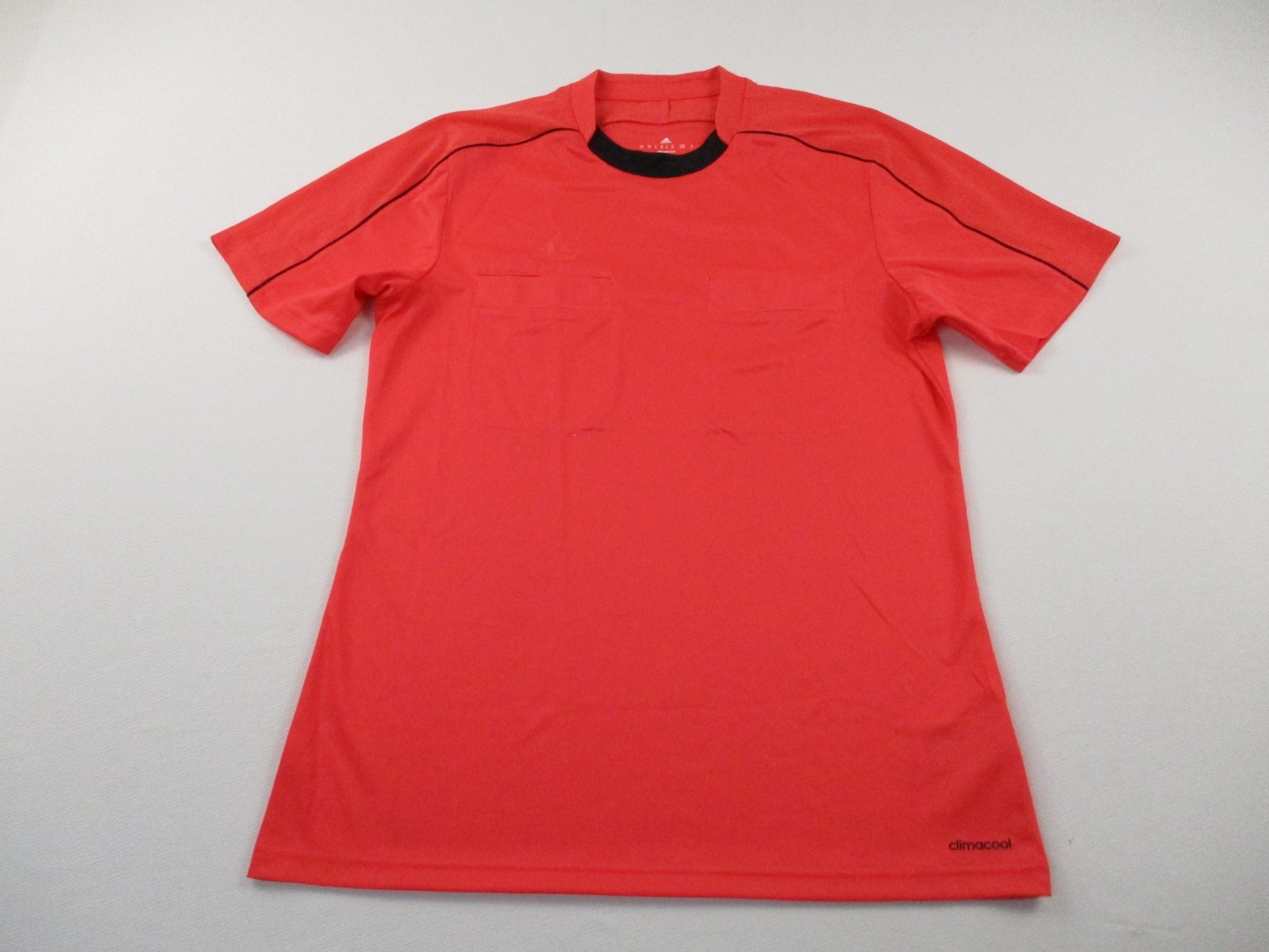Adidas Shirt Mens Medium Orange Climacool Athletic Short Sleeve Stretch