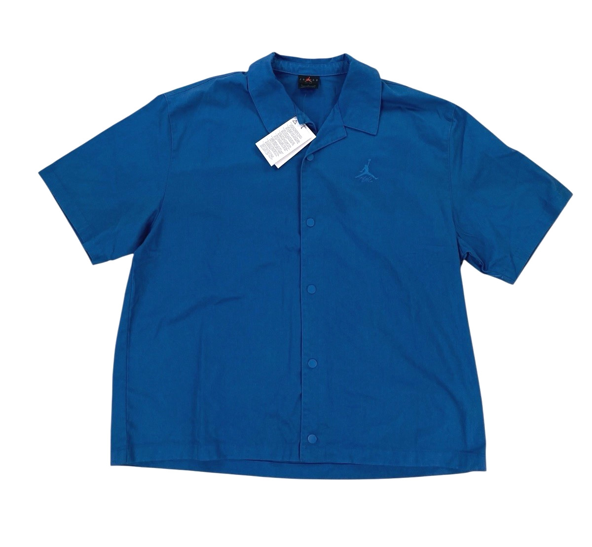 NEW Jordan Essentials Snap Button Statement Shirt Industrial Blue FN4625-457