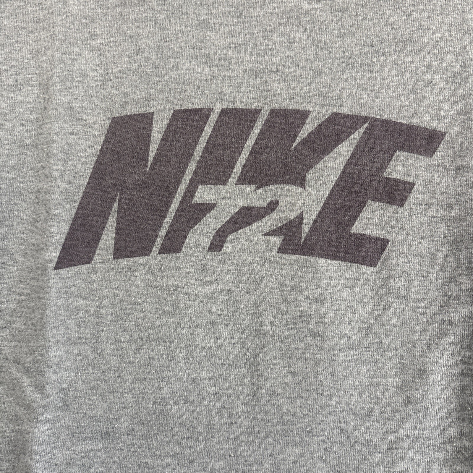 Vintage Nike Shirt Men M Gray Solid Graphic Print Spellout Casual Y2k Tee**206*