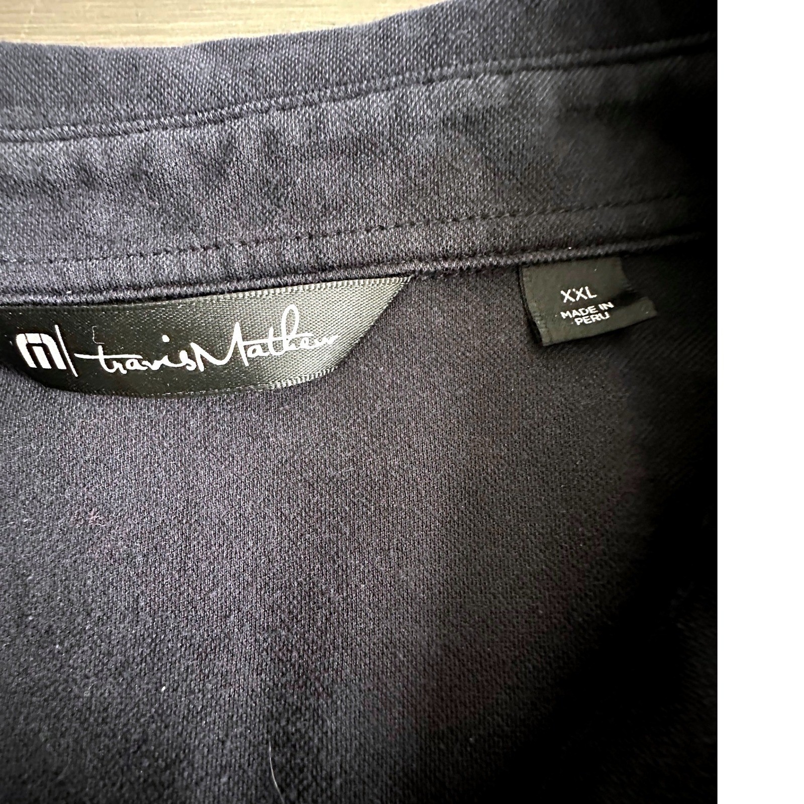 Travis Mathew Gray Polo Pima Cotton Blend Striped Chest Pocket Golf Men Size 2XL