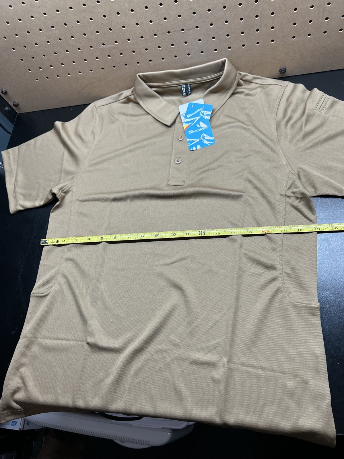 Men’s Magcomsen Polo Shirt Small 100% Polyester New With Tag