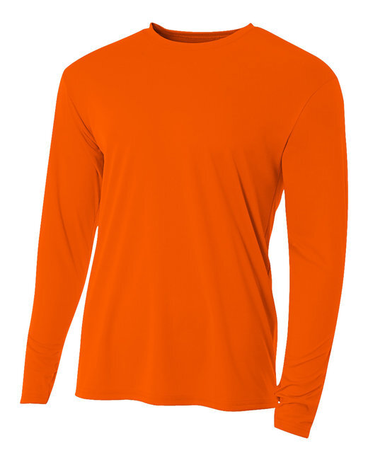 A4 Men’s Cooling Performance T Shirt Long Sleeve Wicks Moisture T-Shirt – N3165