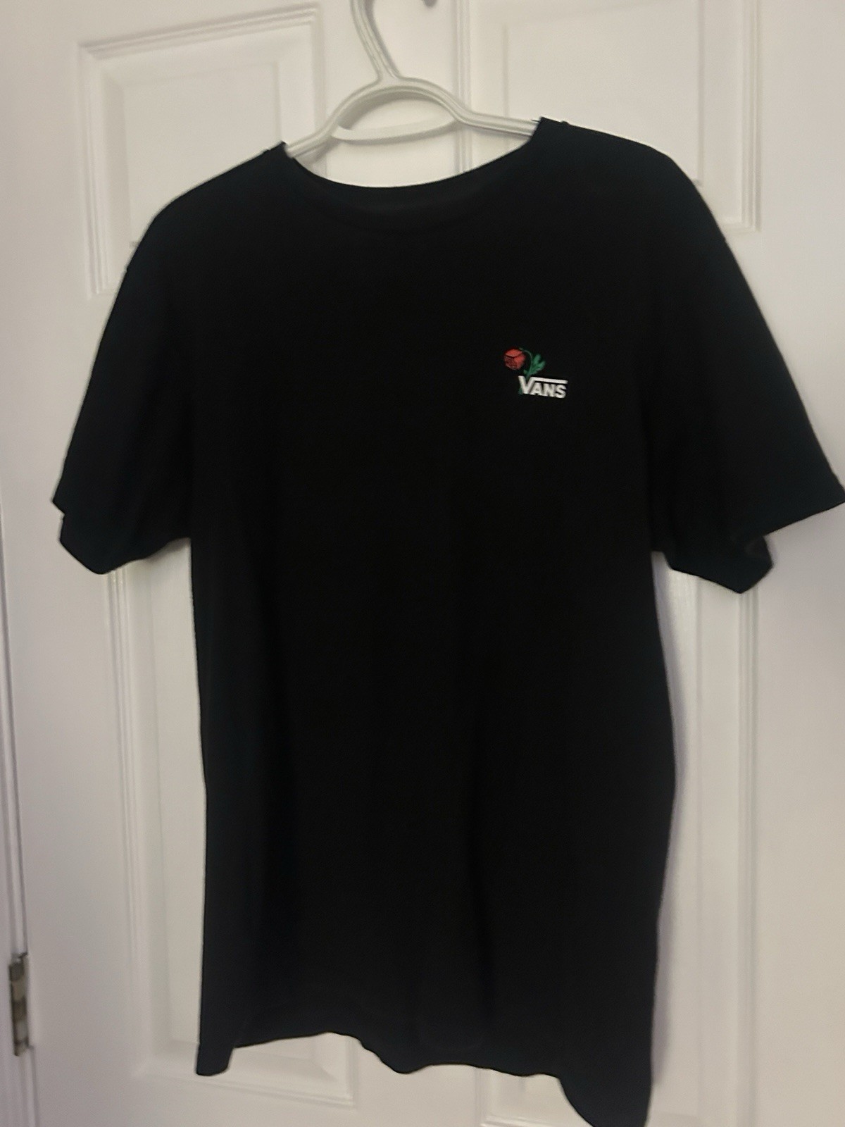 VANS Men’s Black Cotton Off The Wall Skeleton Graphic Crew Neck T-Shirt Size S