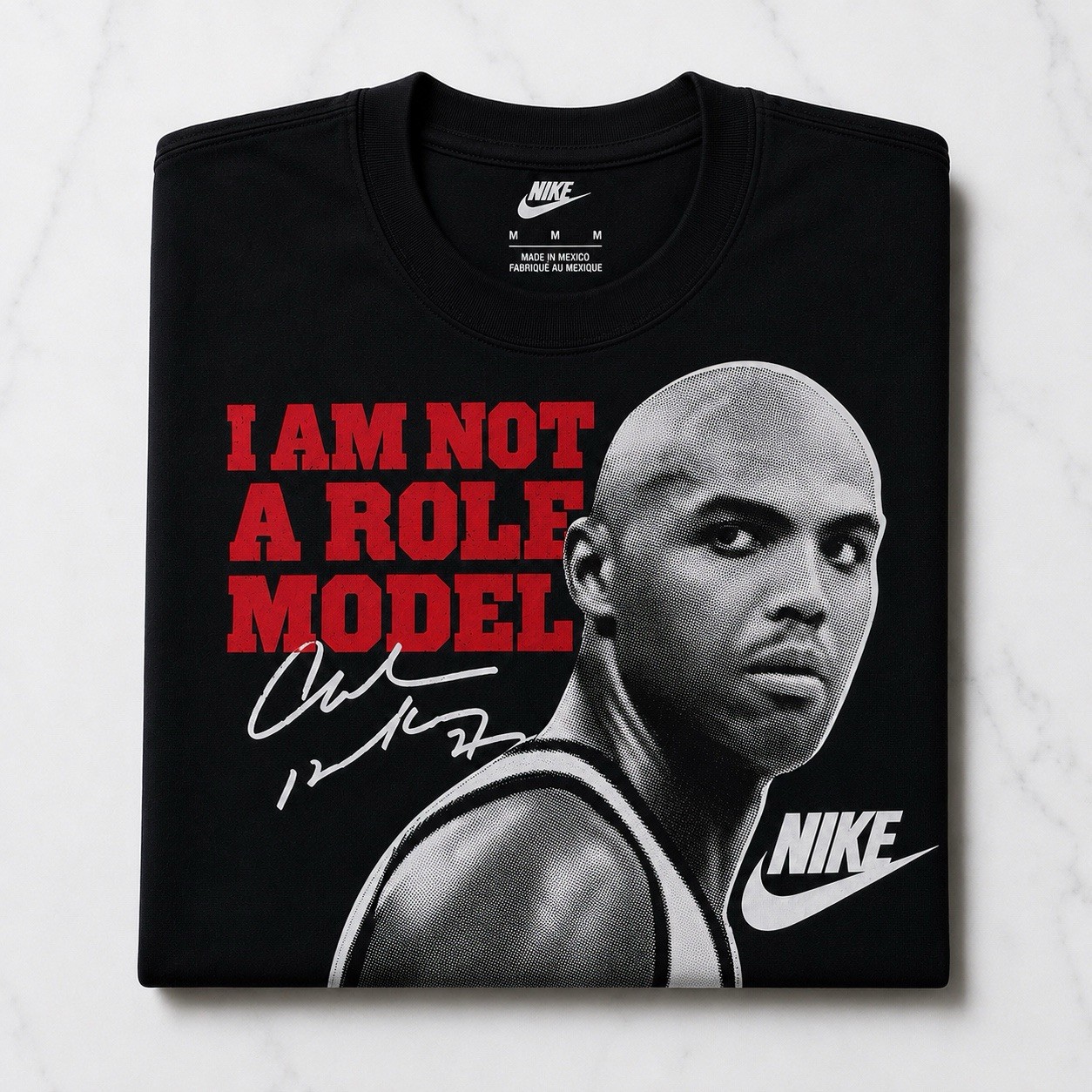 Nike Charles Barkley I Am Not A Role Model Max90 T-Shirt Black Red IW3027-010 Me