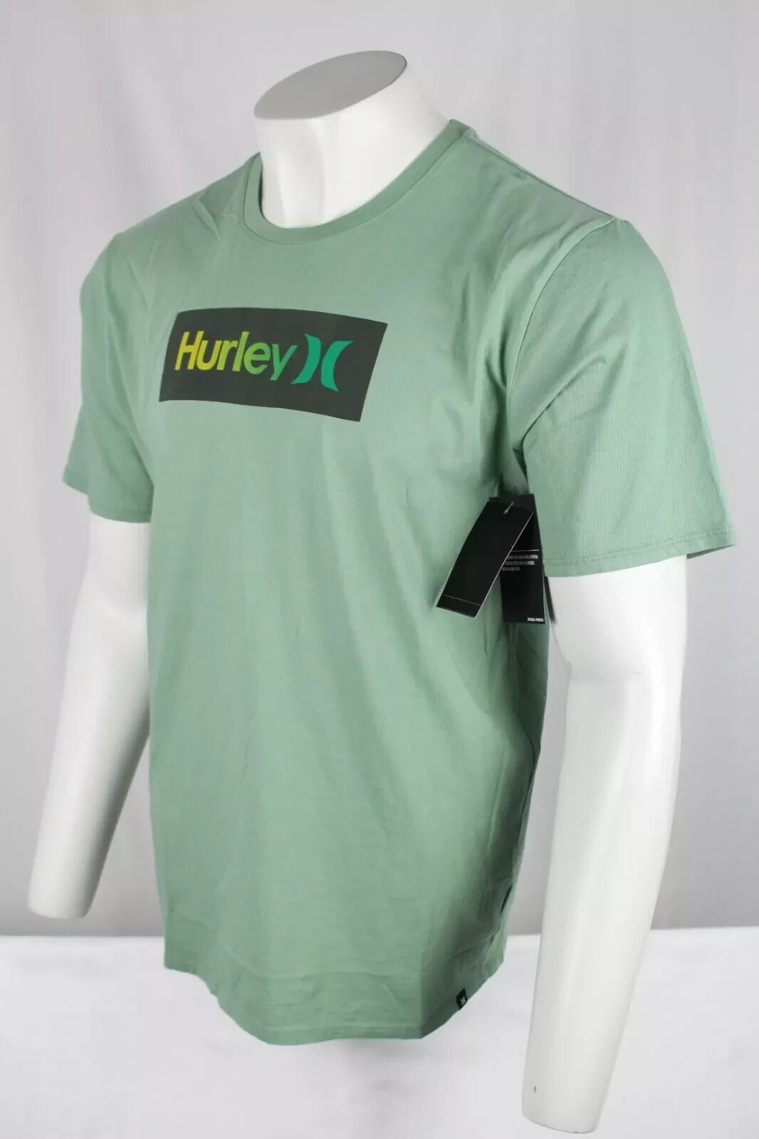 Hurley Men’s T Shirt One & Only Shaded Tri Blend S Small Short Sleeve Green
