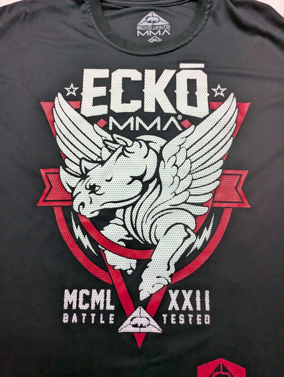 ECKO MMA Vintage T-Shirt AOP Black Size 2XL Free Returns