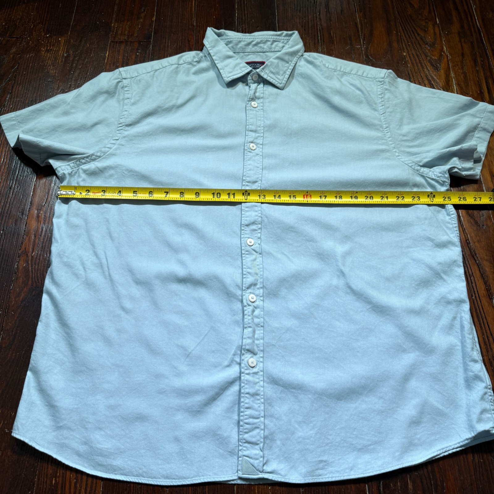 UNTUCKit Shirt Mens 2XL Blue Short Sleeve Briscoe Cotton Preppy – EUC