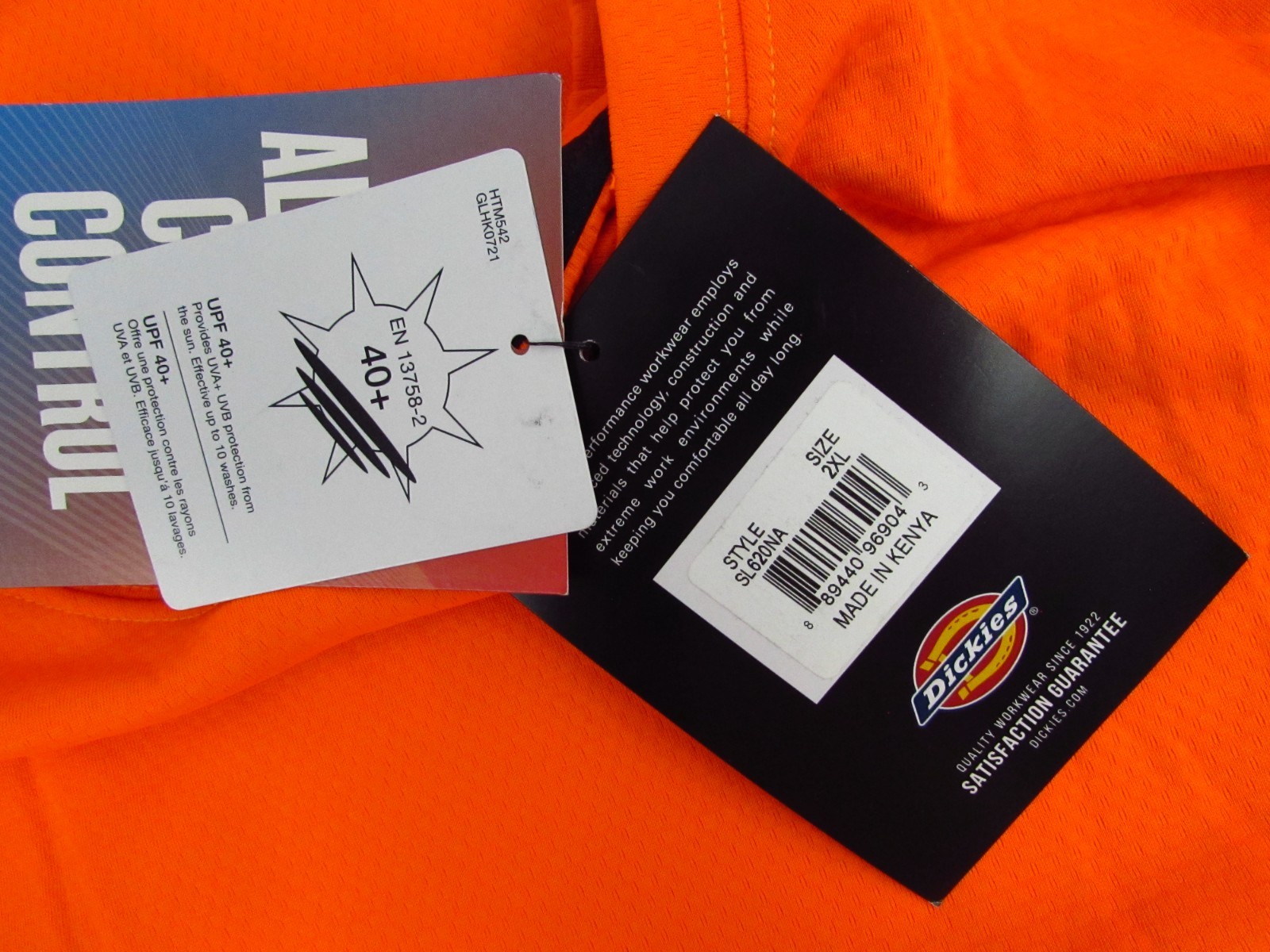 Dickies Mens Performance Workwear Temp-iQ 365 UPF 40+ Thumb Holes L/S Shirt 2XL