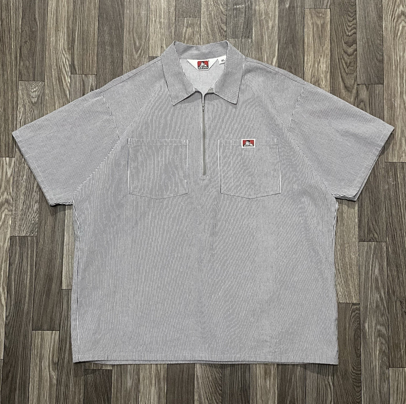 VINTAGE BEN DAVIS HALF ZIP Gray Shirt