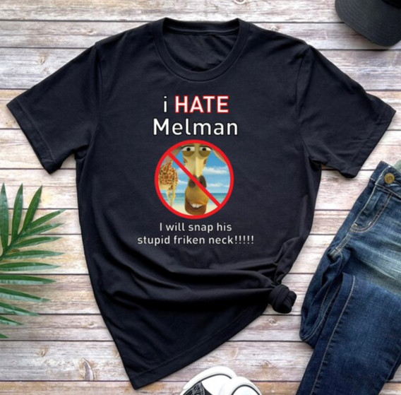 I Hate Melman Shirt Gildan 5000 Funny Madagascar Meme Tiktok Trending Tee 5XL