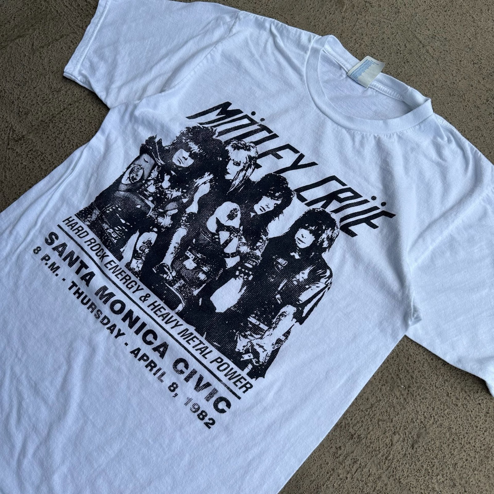 Motley Crue Santa Monica Civic 1982 Vintage Style Concert Graphic T-Shirt