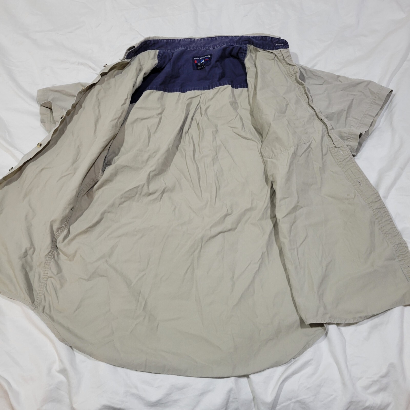 Port Authority Button Up Shirt Short Sleeve Men’s Size Medium M Classic Cotton
