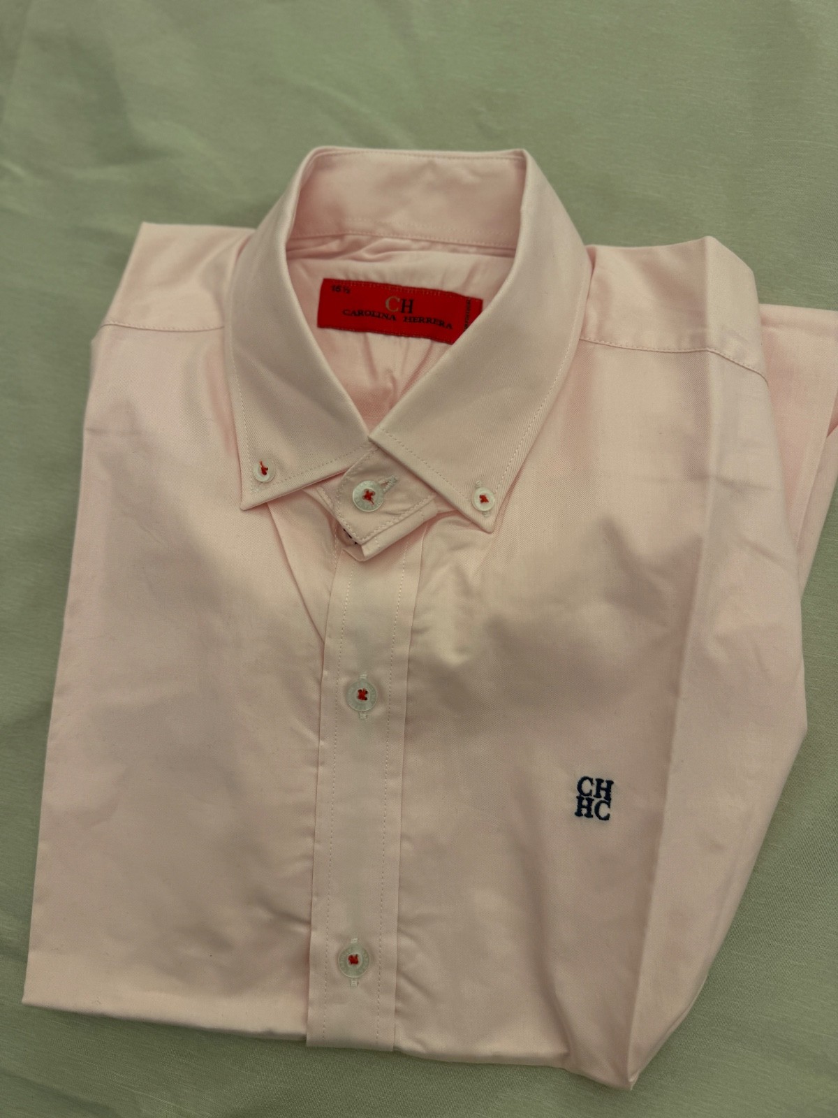 NEW CAROLINA HERRERA short sleeve shirt sizes 15 1/2 – 17 1/2 pink