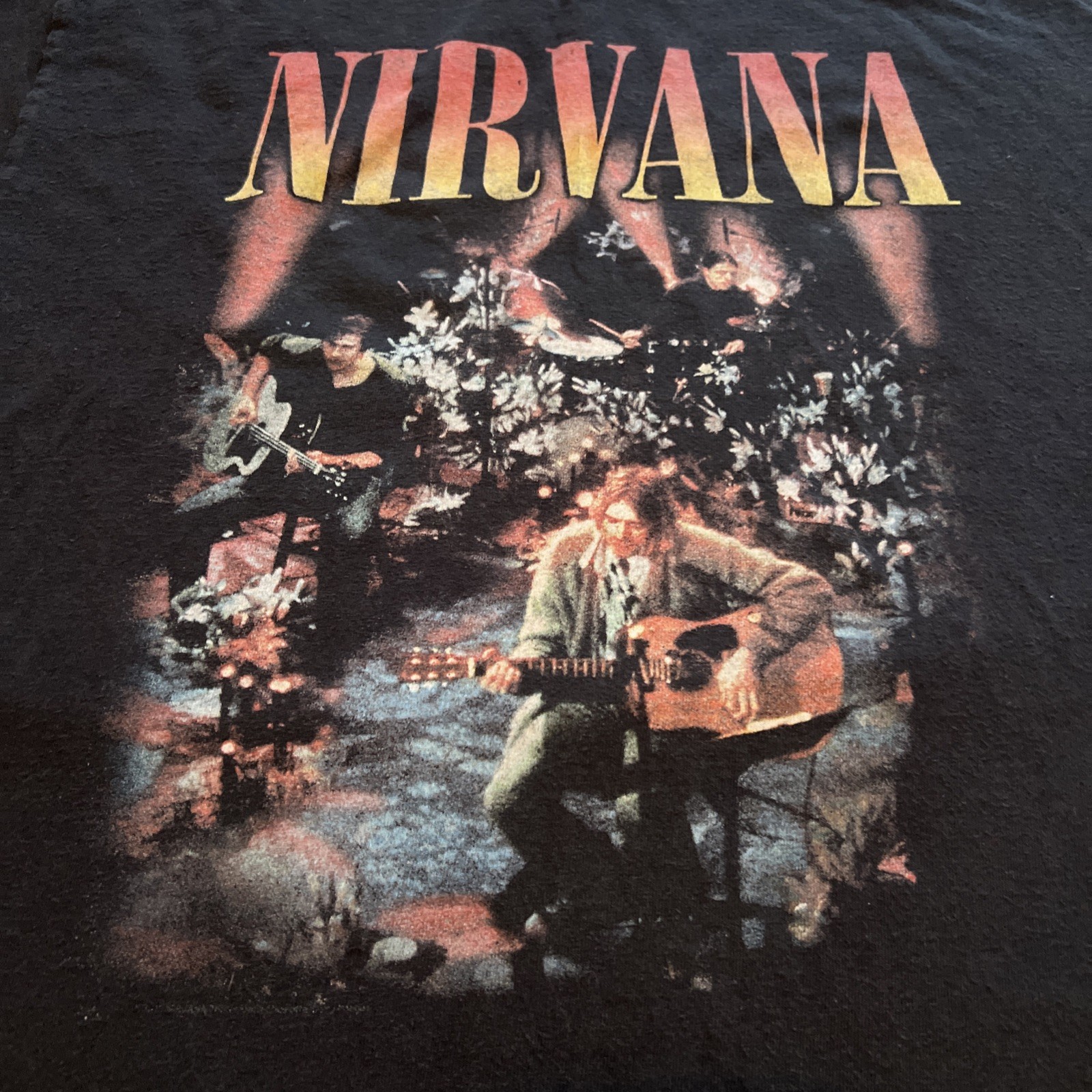 M&O Gold 2010 Nirvana Kurt Cobain Unplugged Set men’s tshirt in black size M