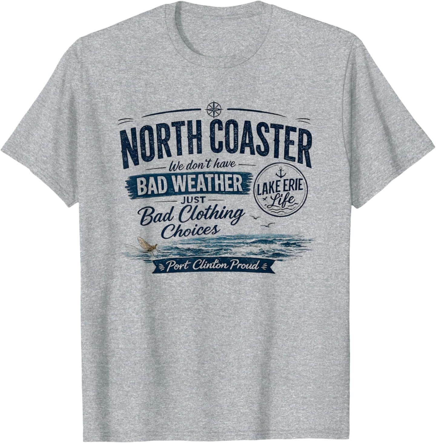 North Coaster Port Clinton Proud Sport Grey T-Shirt
