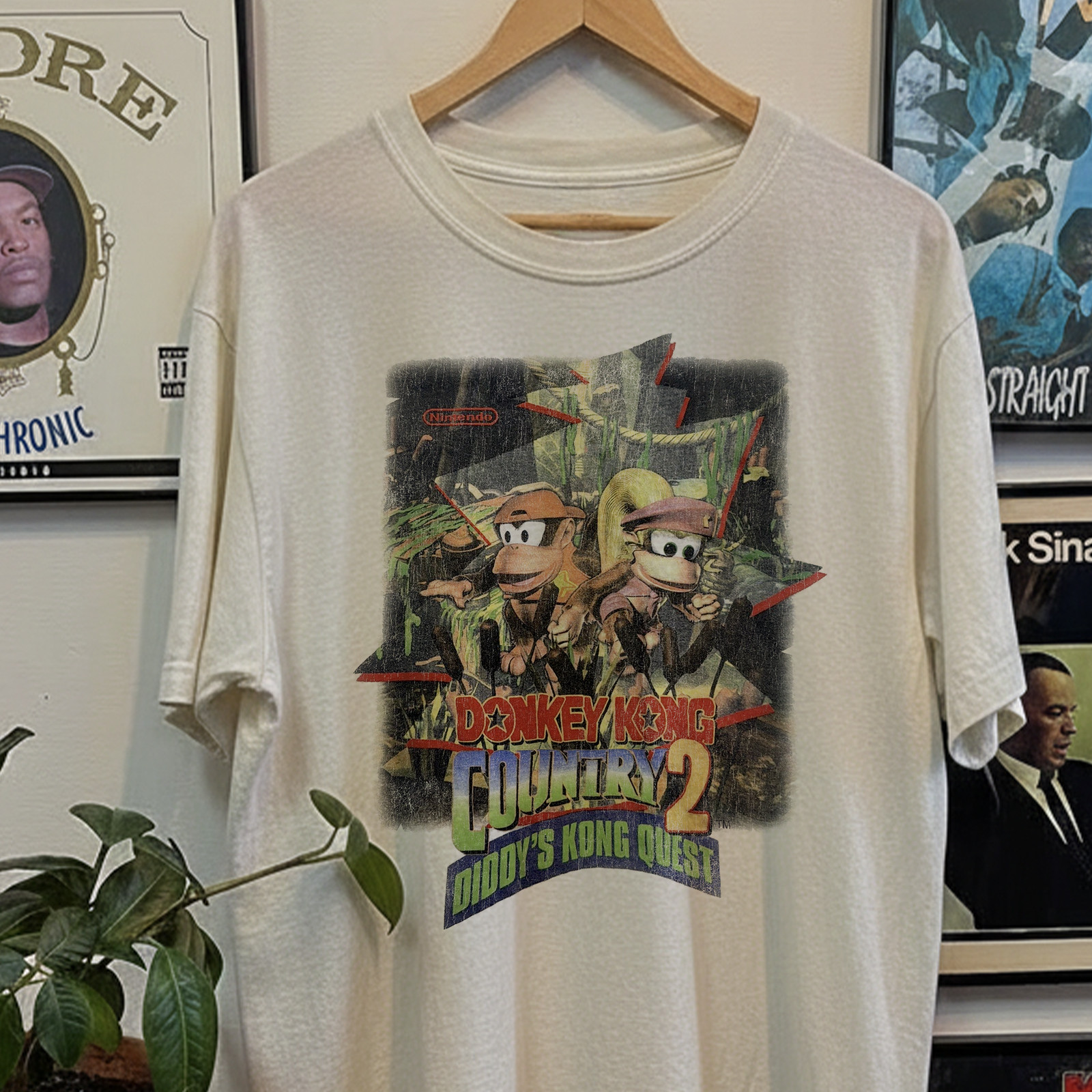 90s Donkey Kong Country 2 Diddys Kong Quest Classic T-Shirt White XL