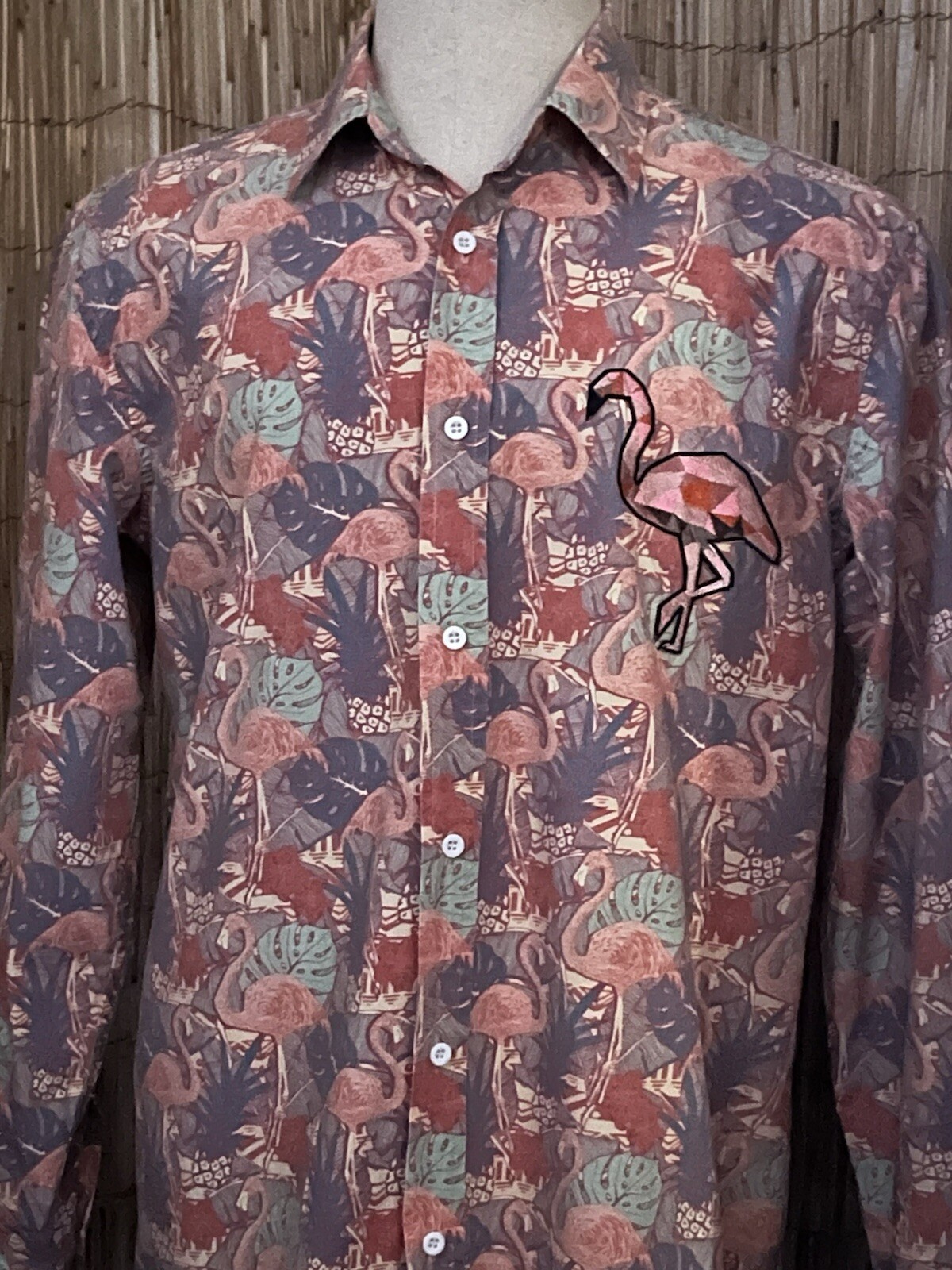 Standard Issue Mens LS Button Up Shirt-Size Large-100% Cotton