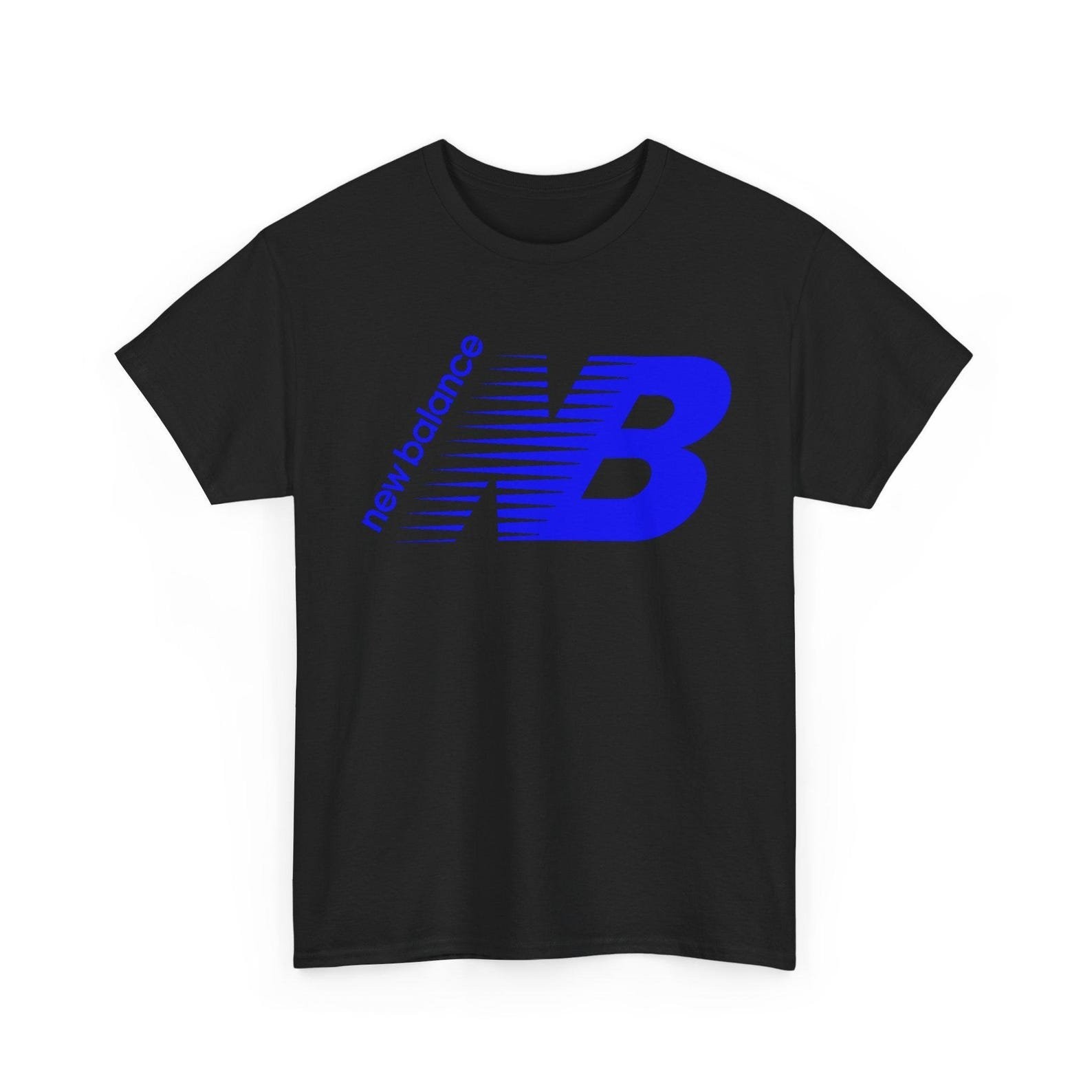 NB Logo Tee | Blue Striped Graphic T-Shirt FREESHIP