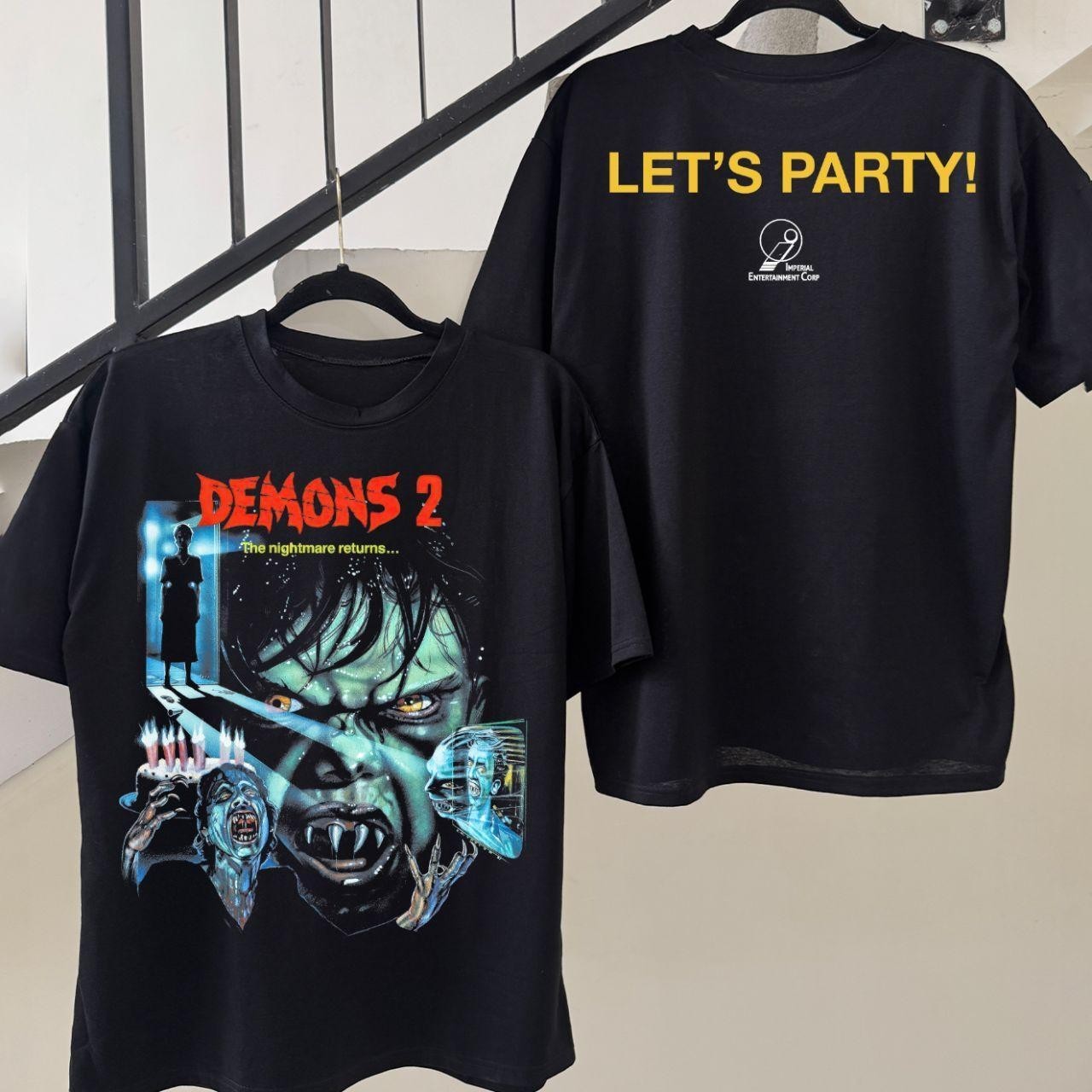 2 Sided – Demons 2 Horror Movie black color 2 side T-Shirt VK10672