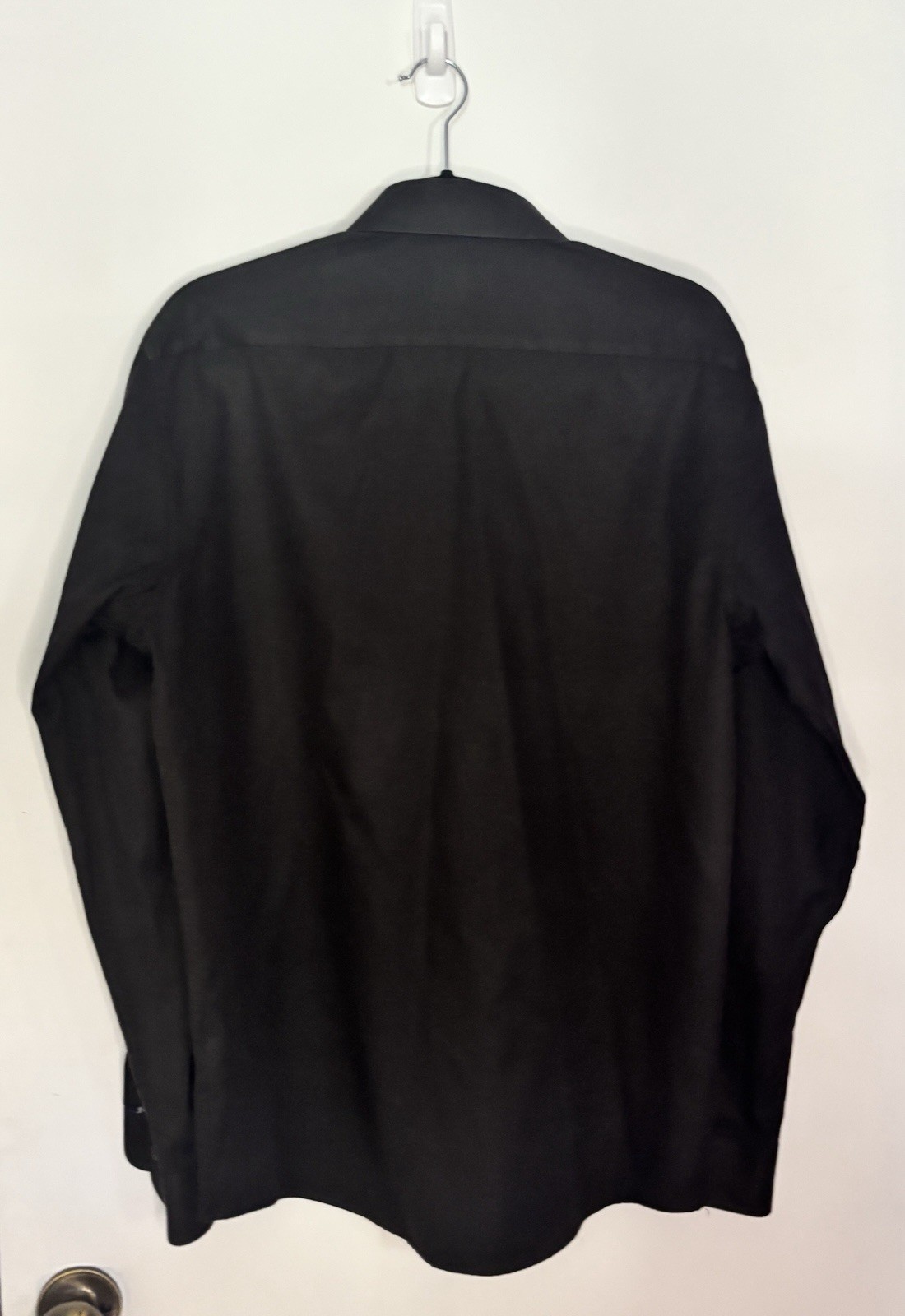 Ben Sherman Slim Fit Black Solid Dress Shirt Long Sleeve 16/16.5 34/35