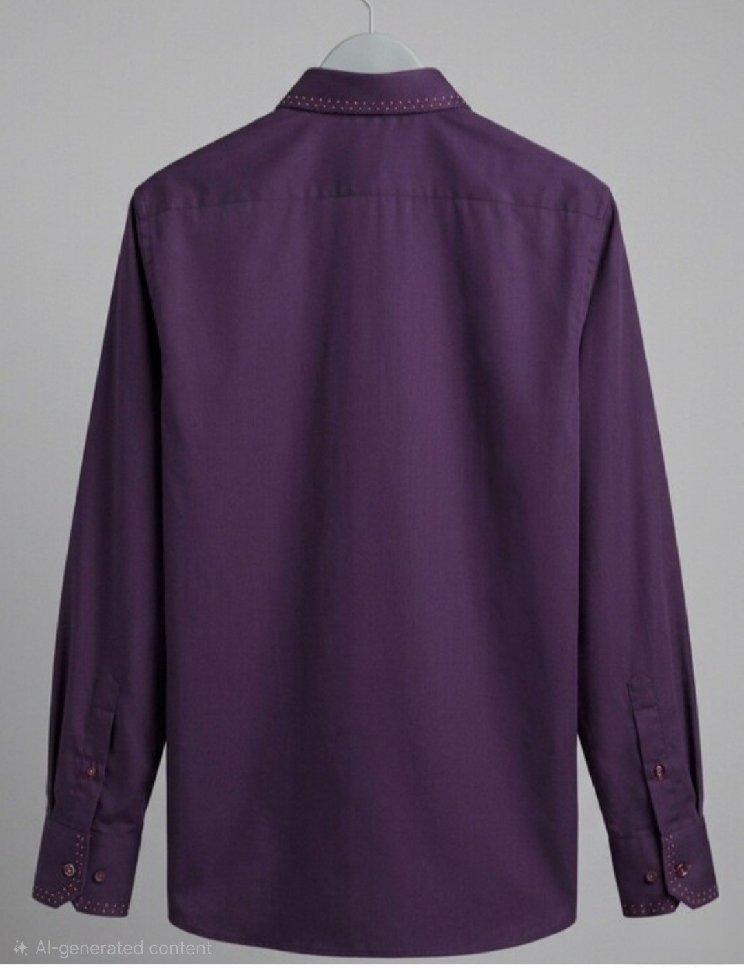 Bespoke Deep Purple Men’s Long-Sleeve Dress Shirt