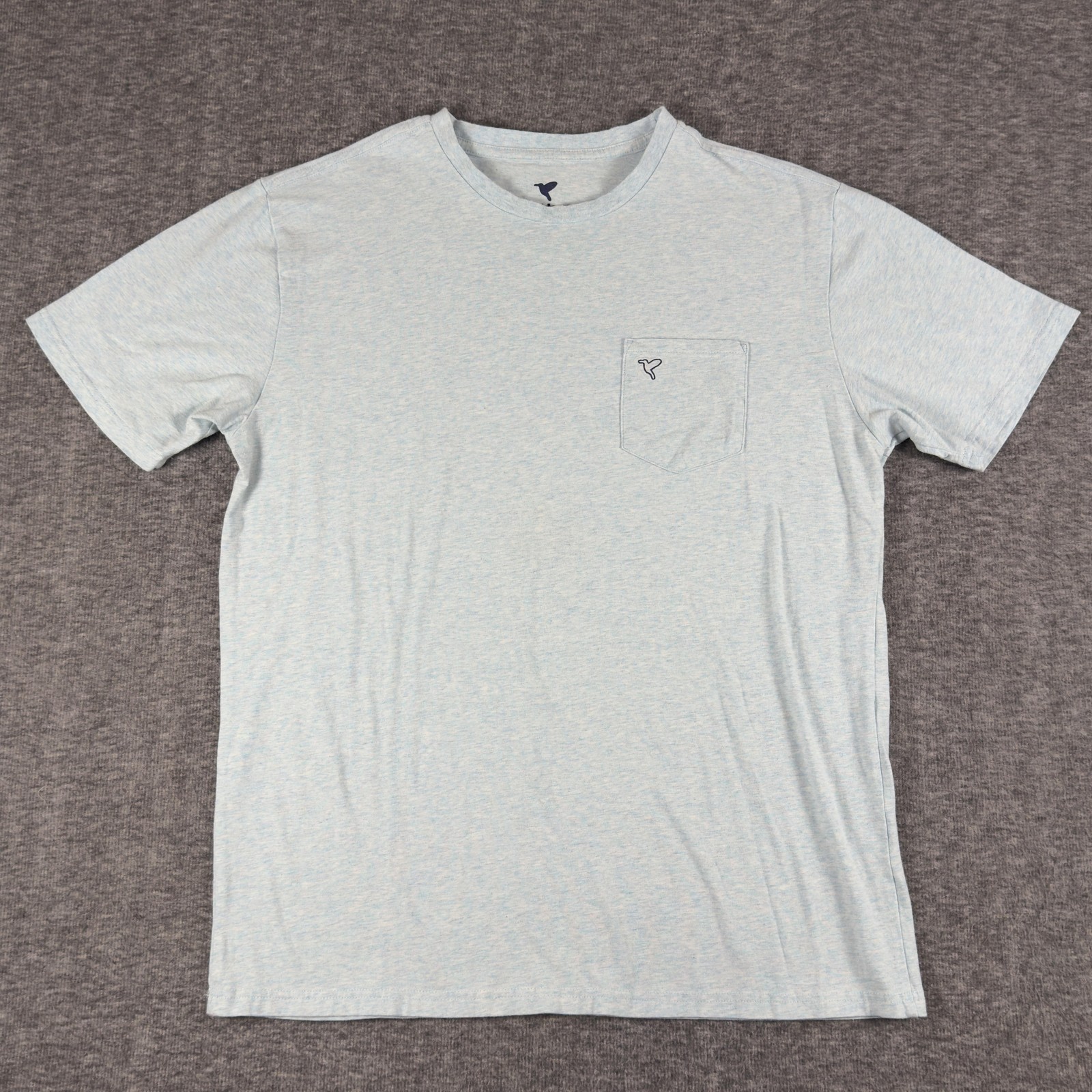 Birddogs Shirt Mens XL Light Heather Blue Pocket Tee Crewneck Short Sleeve Soft