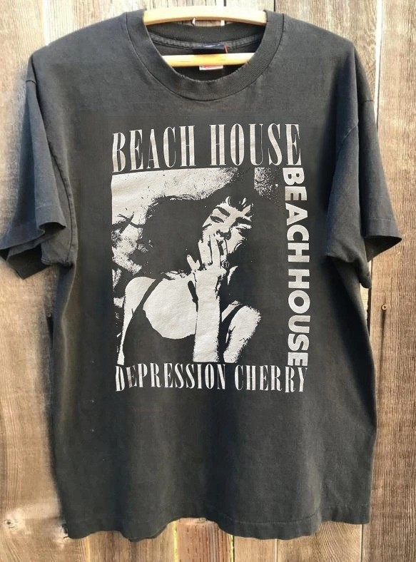 2015 Beach House Depression Cherry Band Charcoal Short Sleeve T shirt NH28013