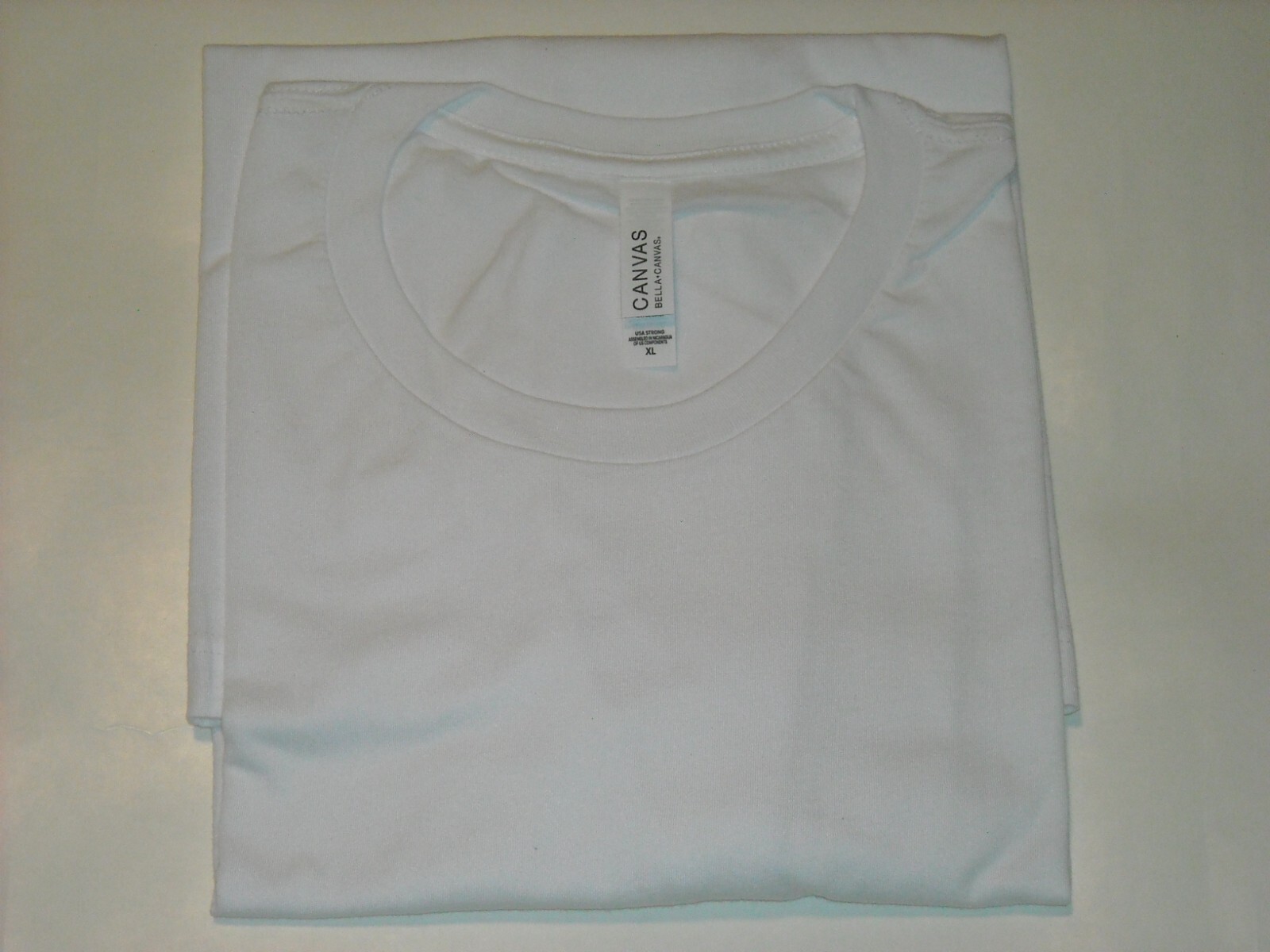 Bella+Canvas 3001CVC 4.2 Oz. White 52%/48% Cotten Blend T-Shirt Sz. XL