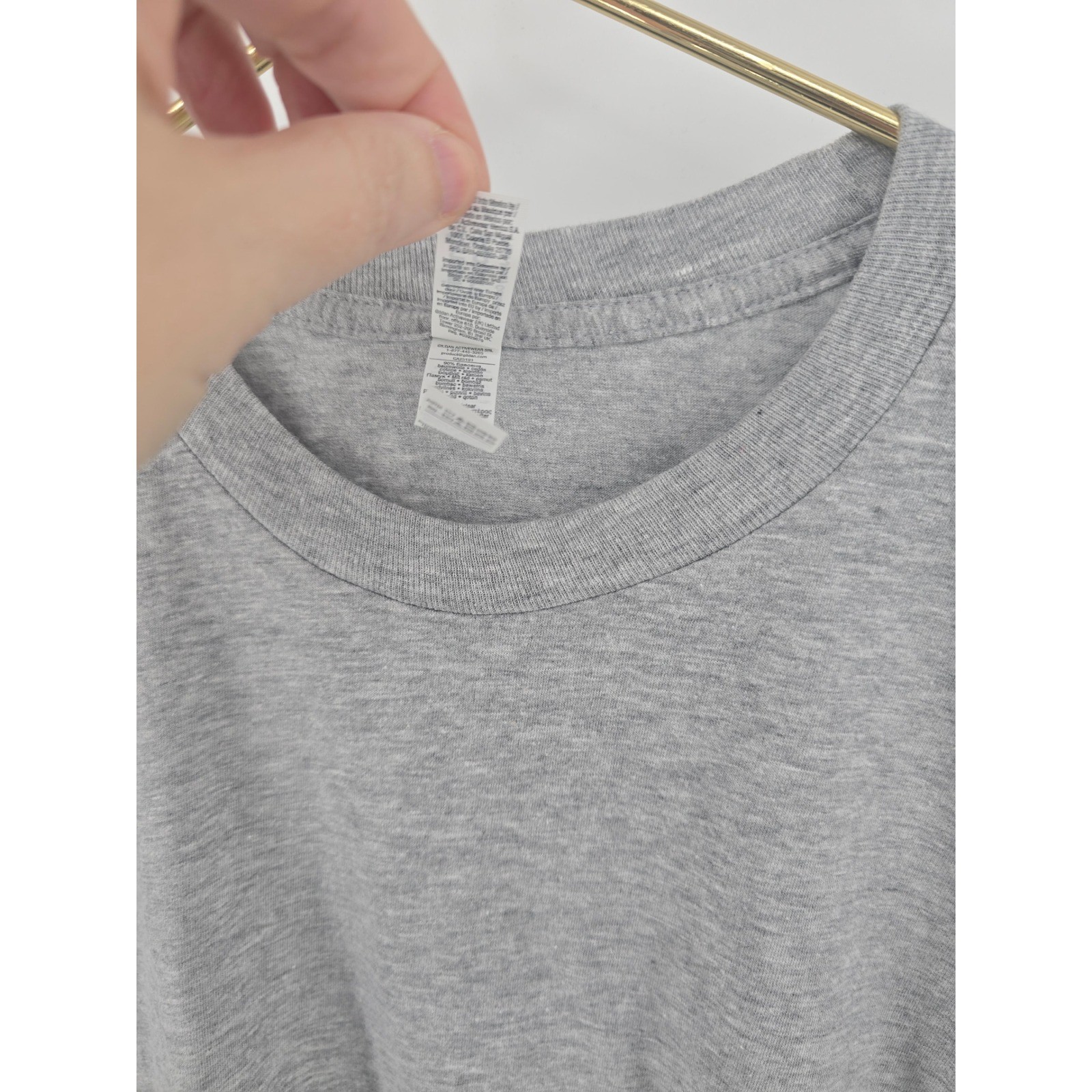 American Apparel T-Shirt Men Large Grey Fine Jersey Short Sleeve Crew Neck Solid