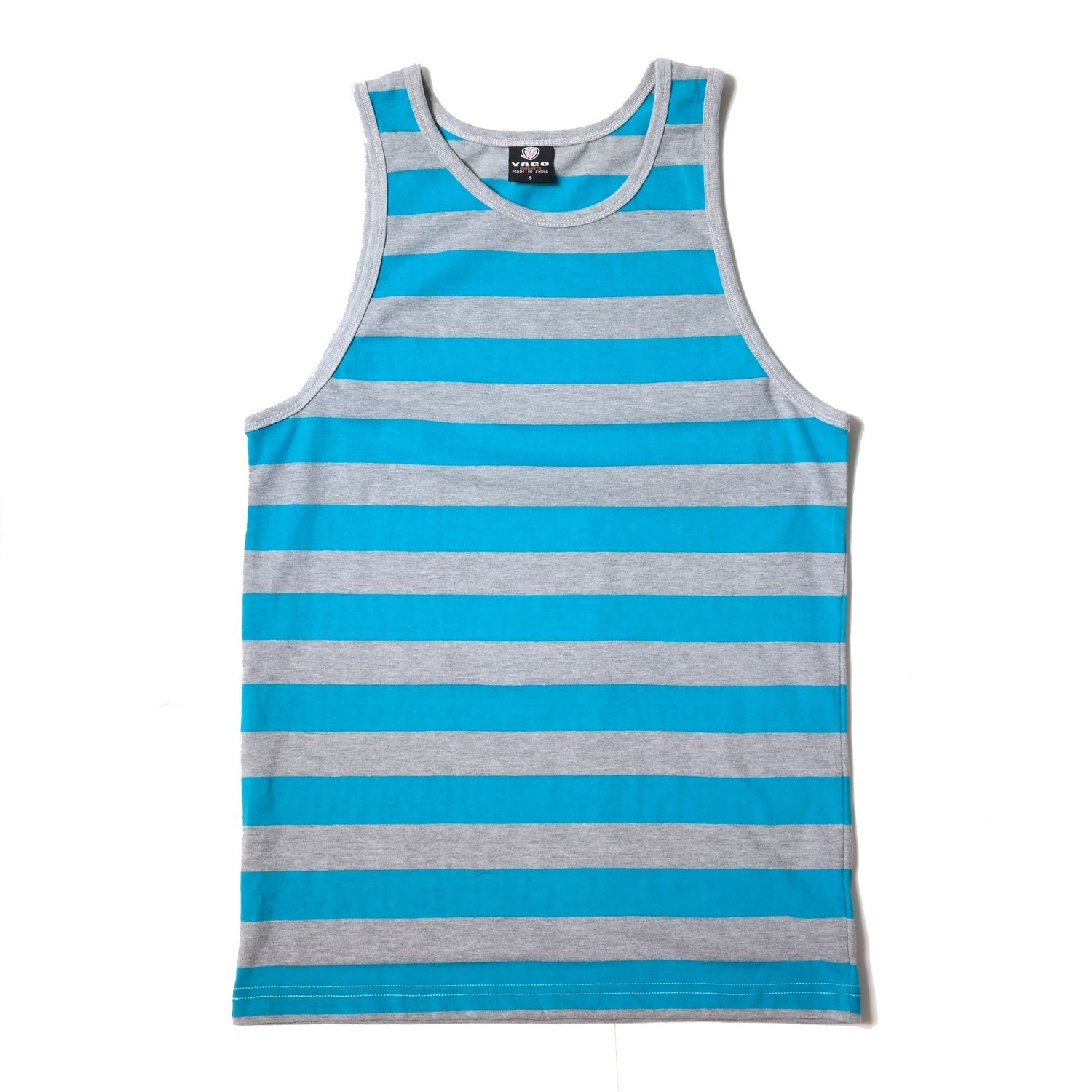 YAGO Men’s Casual Striped Tank Top Shirt for Indoor & Outdoor