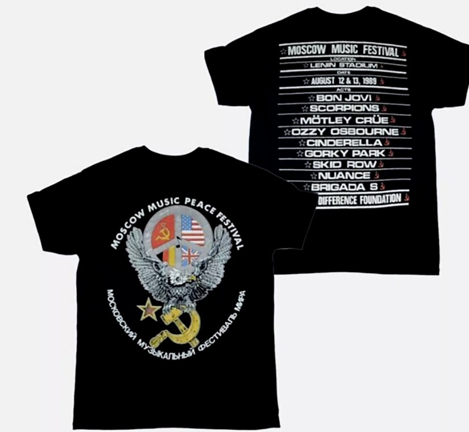 Bon Jovi Moscow Music Peace Festival 1989 T Shirt Full Size S-5XL FH296