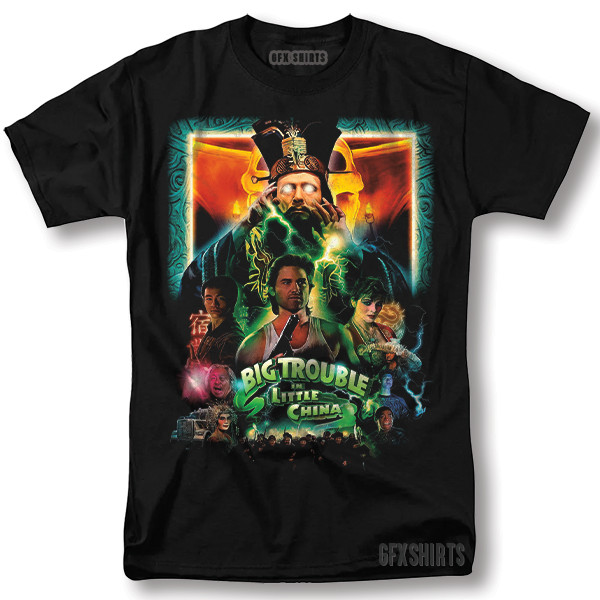 Big Trouble In Little China Shirt Classic Movie Poster Graphic Design T-Shirt