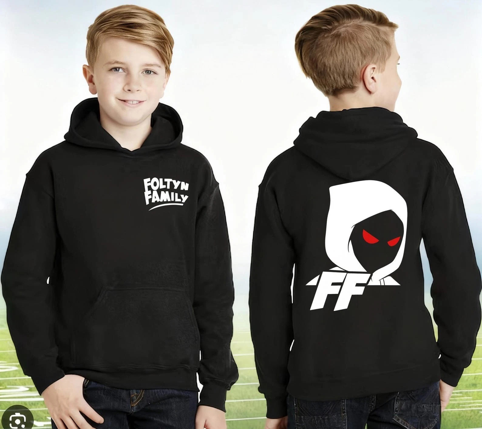 Foltyn Merch YOUTH Hoodie, Brainrot, Caylus Game reprint Hoodie, Gift for Kid