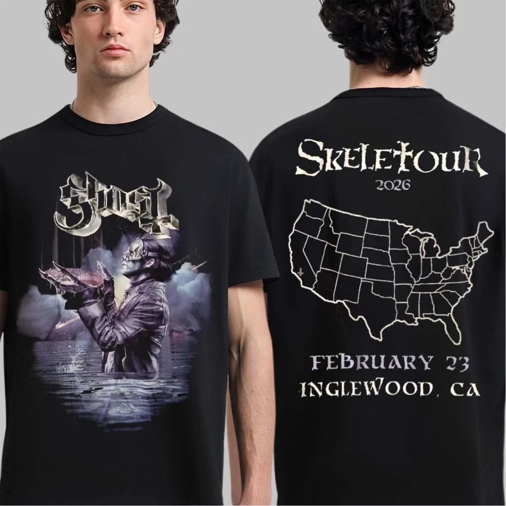 Skeletour Tour 2026 Inglewood California Feb 23 2026 T-shirt Reprint