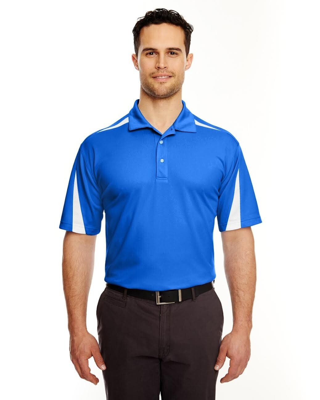 Ultra Dry Club Cool And Dry Polo Shirt Style: 8408 Royal Blue/White Dry fit LRG